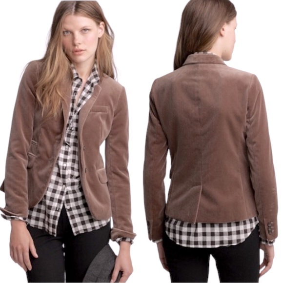 J. CREW VELVET SCHOOLBOY BLAZER